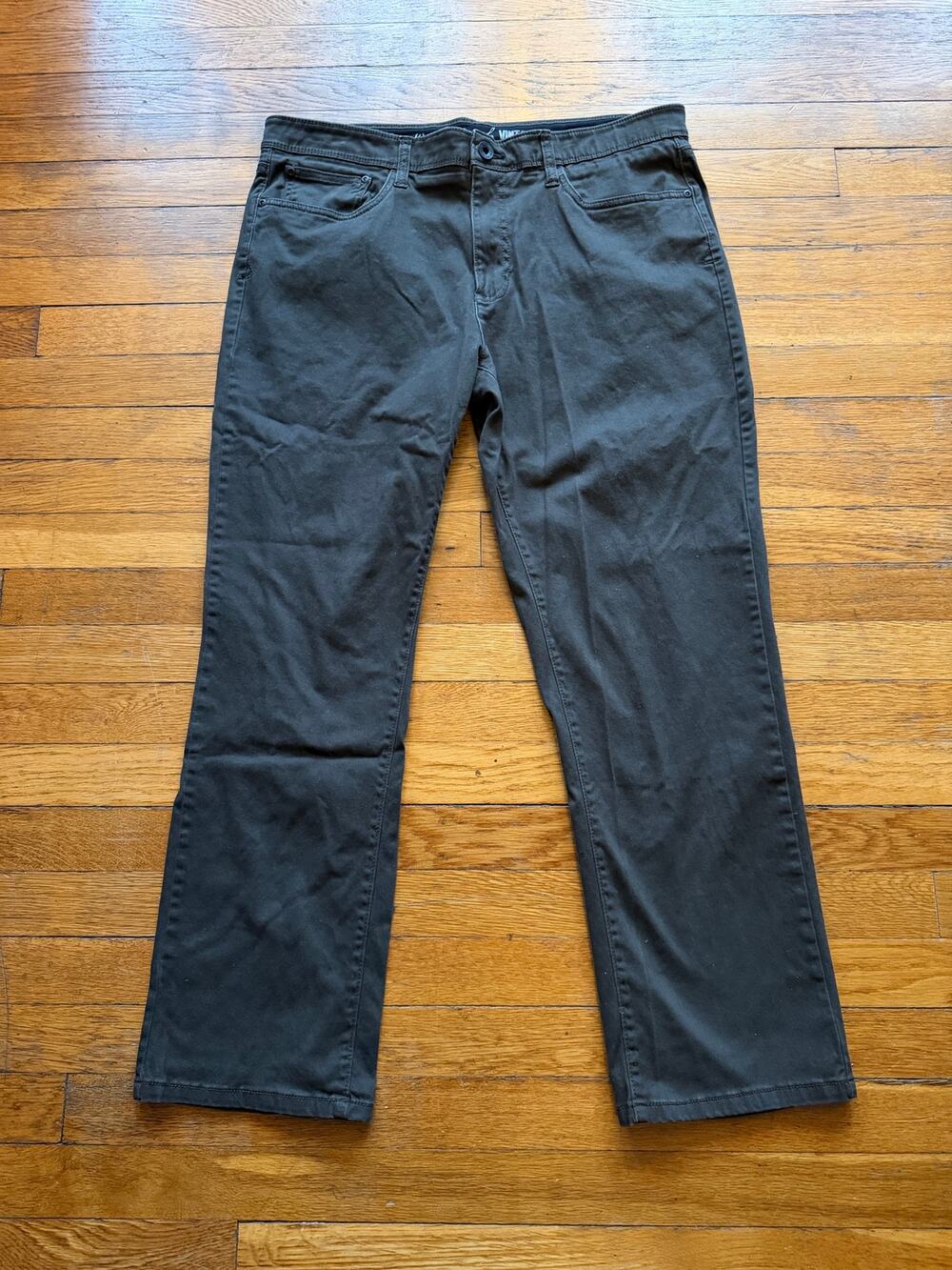 WEATHERPROOF Vintage Brown Straight Fit Pants Mens sz 36x30